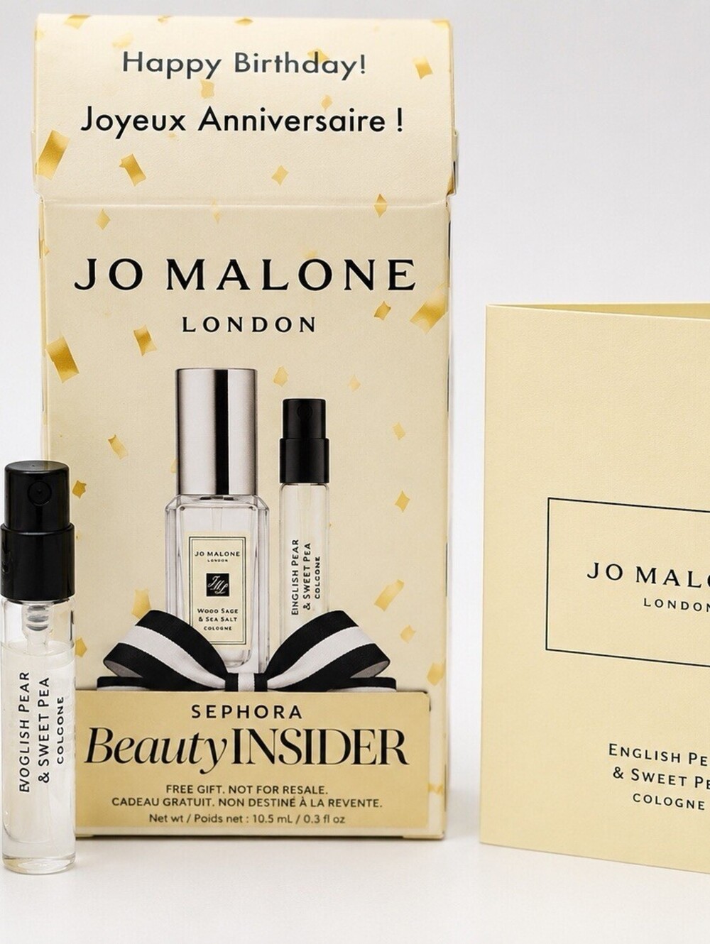 Jo Malone Wood Sage Sea Salt 9ml + English Pear Sweet Pea Sample Gift Set